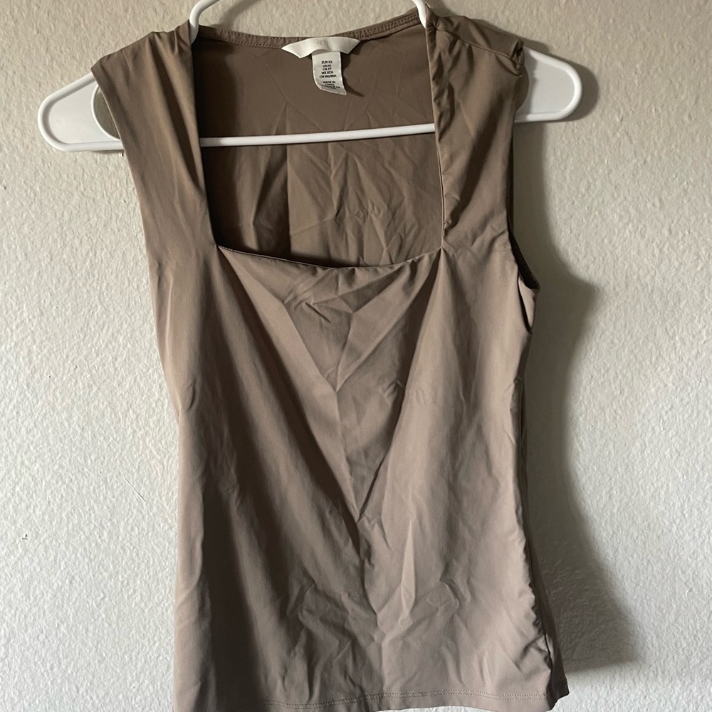 H&M Taupe Sleeveless Tank Top